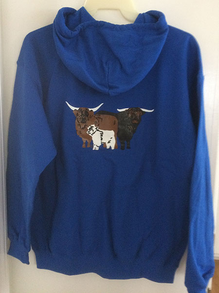 HHCA Zippered Hoodie Blue - Back